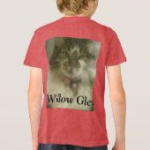 Wilgen dal patchwork en kat Tri-Blend shirt (Achterkant)