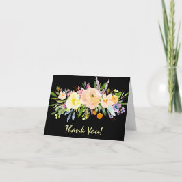 Wilgen en bloemen om te bedanken bedankkaart