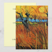 Wilgen op Sunset door Vincent van Gogh. (Voorkant / Achterkant)