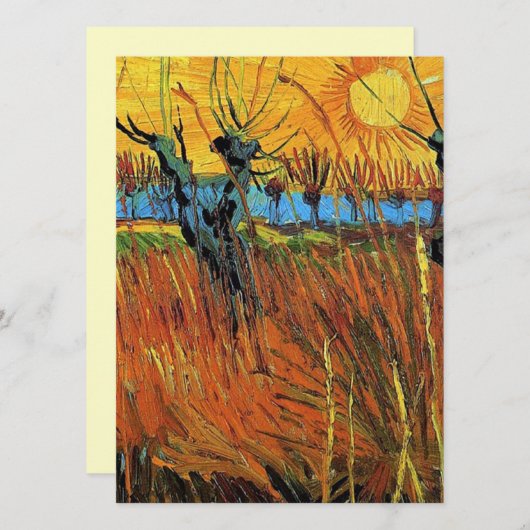Wilgen op Sunset door Vincent van Gogh. (Voorkant / Achterkant)