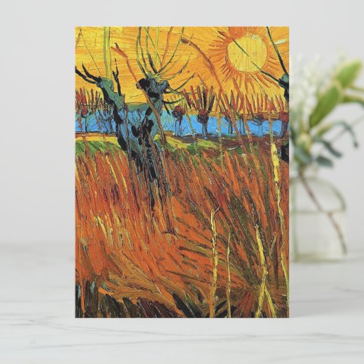 Wilgen op Sunset door Vincent van Gogh. (Staand voorkant)