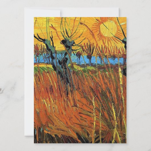 Wilgen op Sunset door Vincent van Gogh. (Achterkant)