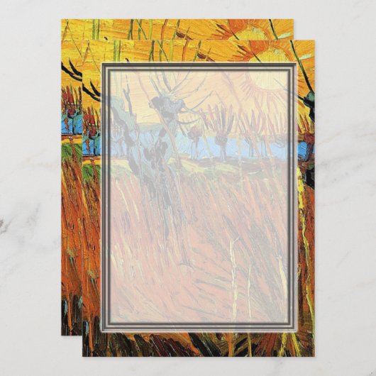 Wilgen op Sunset door Vincent van Gogh. (Voorkant / Achterkant)