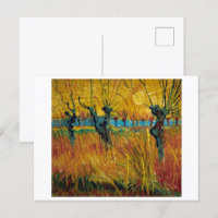 Wilgen op zonsondergang | Van Gogh |