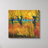 Wilgen op zonsondergang | Van Gogh | Canvas Afdruk (Voorkant)