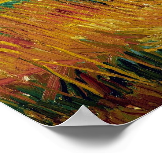 Wilgen op zonsondergang | Van Gogh | Poster (Hoek)