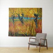 Wilgen op zonsondergang | Van Gogh | Wandkleed (In Situ (horizontaal))