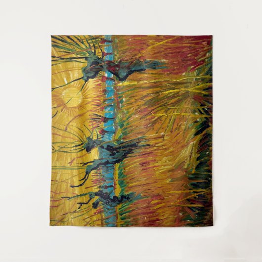 Wilgen op zonsondergang | Van Gogh | Wandkleed (Voorkant)
