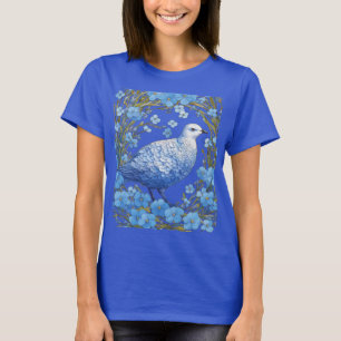 Wilgen Patrijs en vergeet-mij-nietjes T-shirt