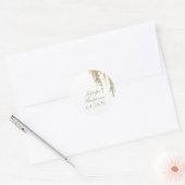 wilgenboom elegante bruiloft ronde sticker (Envelop)