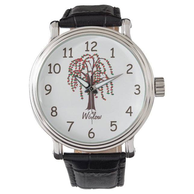 Wilgenboom met harten -  horloge (Voorkant)