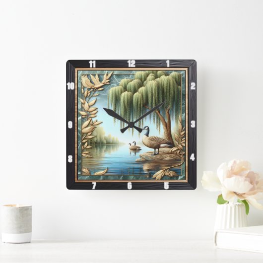 wilgengans vierkante klok (Huis)