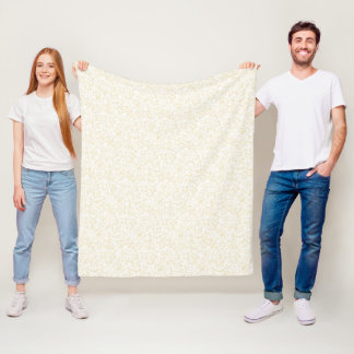Wilgenwervel Silhouet - Geel Fleece Deken