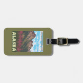 Wilgeroosje & Bergen - Nationaal Park Denali, Bagagelabel (Voorkant horizontaal)