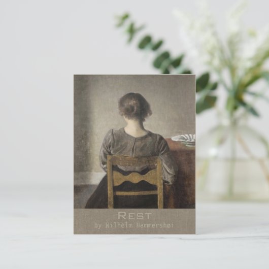 Wilhelm Hammershøi Rest CC0692 Briefkaart (Staand voorkant)