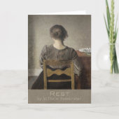 Wilhelm Hammershøi Rest CC0693 Wenskaart Kaart (Voorkant)