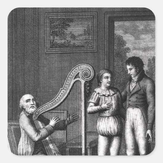 Wilhelm Meister's stage' Vierkante Sticker (Voorkant)