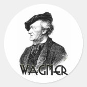 Wilhelm Richard Wagner Ronde Sticker (Voorkant)