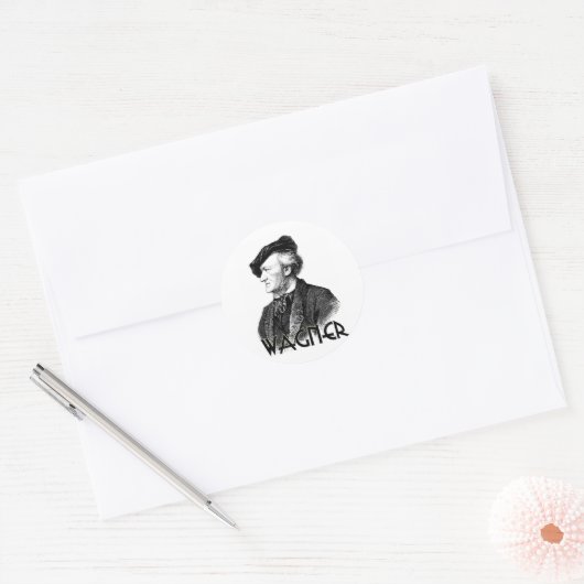 Wilhelm Richard Wagner Ronde Sticker (Envelop)