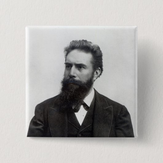 Wilhelm Rontgen Vierkante Button 5,1 Cm (Voorkant)