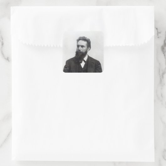 Wilhelm Rontgen Vierkante Sticker (Tas)