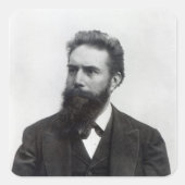 Wilhelm Rontgen Vierkante Sticker (Voorkant)