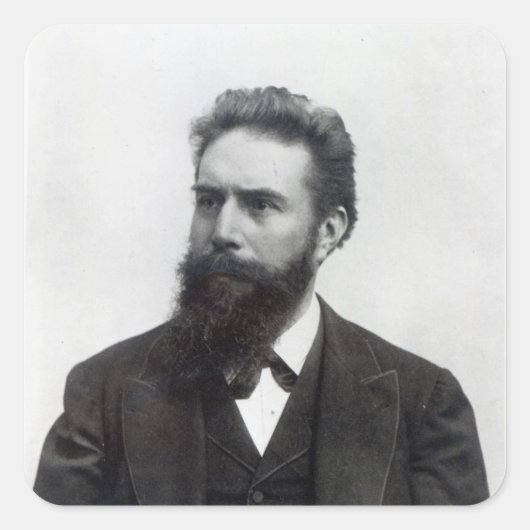 Wilhelm Rontgen Vierkante Sticker (Voorkant)