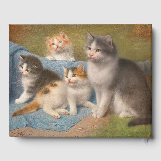 Wilhelm Schwar Die stolze Katzenmutter Gastboek Gastenboek (Achterkant)