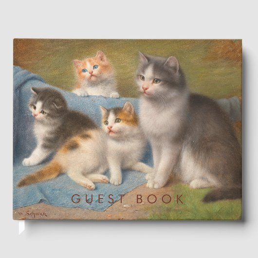Wilhelm Schwar Die stolze Katzenmutter Gastboek Gastenboek (Voorkant)