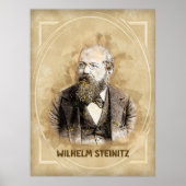 Wilhelm Steinitz, schaker Poster (Voorkant)