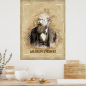 Wilhelm Steinitz, schaker Poster (Keuken)