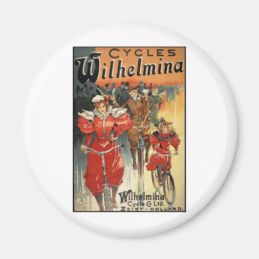 Wilhelmina Cycle & Co. Ltd. Zeist-Holland Magneet (Voorkant)