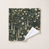 Wilhelmina Dark Daisy Floral Bad Handdoek (Wasdoekje)