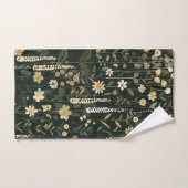 Wilhelmina Dark Daisy Floral Bad Handdoek (Handdoek)