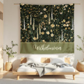 Wilhelmina Dark Daisy Floral Fleece Deken