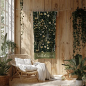 Wilhelmina Dark Daisy Floral Fleece Deken