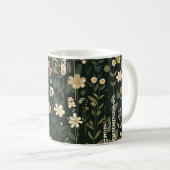 Wilhelmina Dark Daisy Floral Koffiemok (Voorkant rechts)