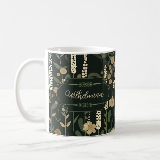 Wilhelmina Dark Daisy Floral Koffiemok (Links)