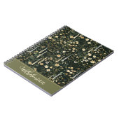 Wilhelmina Dark Daisy Floral Notitieboek (Linkerzijde)