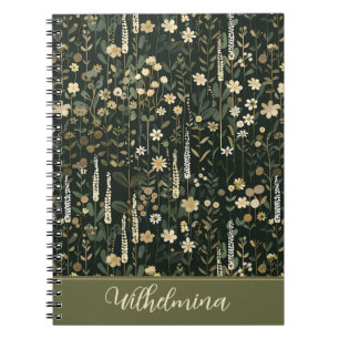 Wilhelmina Dark Daisy Floral Notitieboek