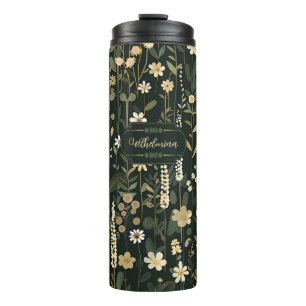 Wilhelmina Dark Daisy Floral Thermosbeker