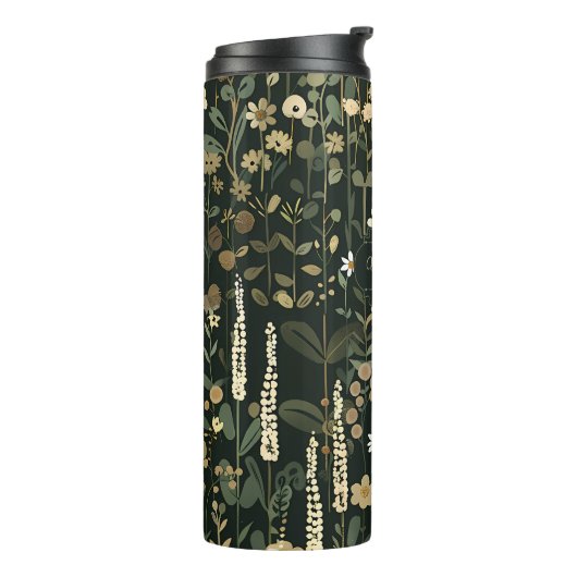 Wilhelmina Dark Daisy Floral Thermosbeker (Gedraaid links)