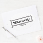 Wilhelmstrasse, Berlin Street Sign Ovale Sticker (Envelop)