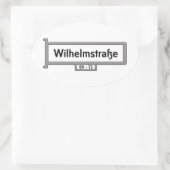 Wilhelmstrasse, Berlin Street Sign Ovale Sticker (Tas)