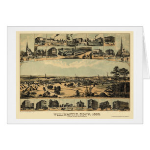 Wilimantische, CT Panoramische Kaart - 1882