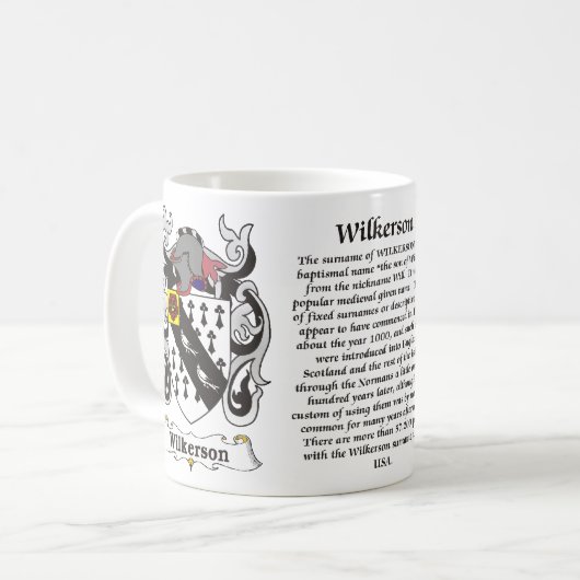 Wilkerson Family Coat of Arms mok (Voorkant links)