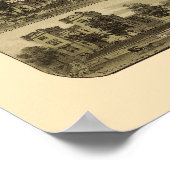 Wilkes-Barre, PA Panorama Kaart - 1889 Poster (Hoek)