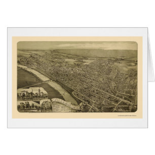 Wilkes-Barre, PA Panorama Map - 1889