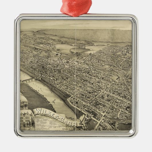 Wilkes-Barre, Pennsylvania (1889) Metalen Ornament (Voorkant)