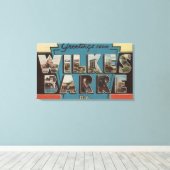 Wilkes-Barre, Pennsylvania - Grote Letter-scènes 2 Canvas Afdruk (Insitu (Houten vloer))